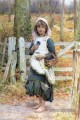 Country fille par Henry James Johnstone britannique 07 Impressionist